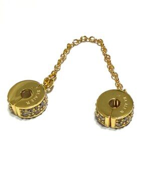 New Pandora Gold S925 Logo Shining Elegance Bracelet Safety Chain